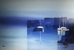 Les 4 voiliers endormis.        41x27