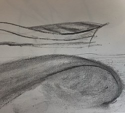 Esquisses barque et vague