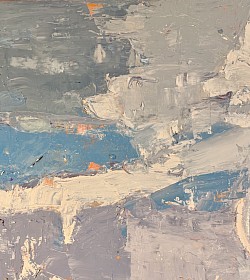 La statue maquillee.     Huile sur toile 40x60