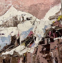 Silences et craquements.             40x40