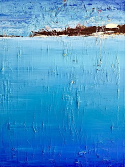 Là où le Bleu se tait.                         30x40